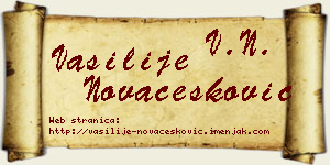 Vasilije Novačesković vizit kartica